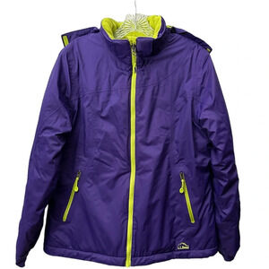 L.L. Bean Kids Purple Jacket with Yellow Accents